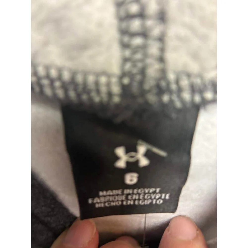 Under Armour Boys 2 Piece‎ Hoodie & Jogger Set Gray & Dark Charcoal Size 6 NWT